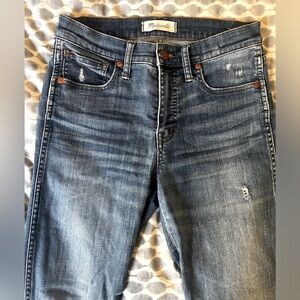 Madewell High Waisted Distressed Skinny Jeans